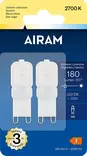 Airam led-polttimo 2,5W/827 G9 2kpl - Led-lamput - 6435200232458 - 3