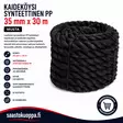 KAIDEKÖYSI 30M 35MM MUSTA - Narut ja köydet - 6438159308458 - 1