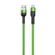 Punottu kaapeli USB-A -> USB-C, 60W, 10 Gbps, 2m, limevihreä - Puhelintarvikkeet ja laturit - 6430076525208 - 1