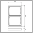 Peitelevy Impressivo 2-os. 100mm - Pistorasiat - 6438199011608 - 2