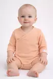 Petter&Kajsa Body 74/80 Apricot - Vauvanvaatteet - 7312591089498 - 1