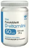 Vire D3-vitamiini 50 µg Mansikka-Vadelma - Vitamiinit ja mineraalit - 6430067845018 - 1