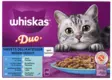 Whiskas 1+ Duo Meren Herkut 12x85g - Kissan märkäruoat - 4008429156038 - 1