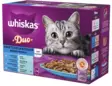 Whiskas 1+ Duo Meren Herkut 12x85g - Kissan märkäruoat - 4008429156038 - 3