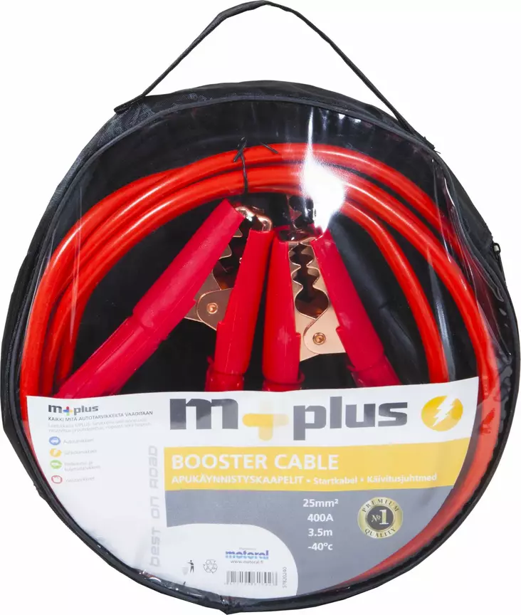 M+ Apukäynnistyskaapelit 25mm 3,5m 400A - Apukäynnistimet ja käynnistyskaapelit - 6417196618928 - 1