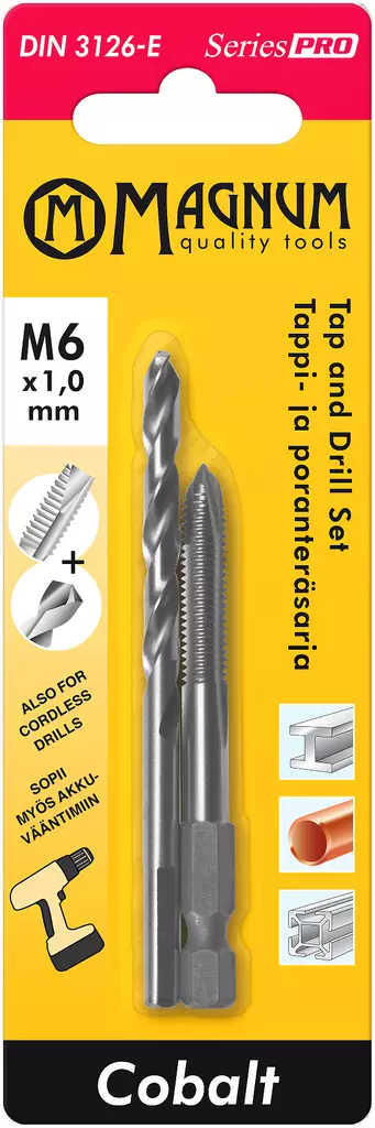 Kierretappi ja poranterä M6 - Kierretyökalut - 6418868968068 - 1