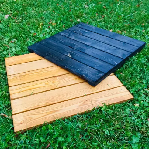 Puulaatta 60X60cm ruskea kyllästetty - Pihakivet ja laatat - 6430040626238 - 1