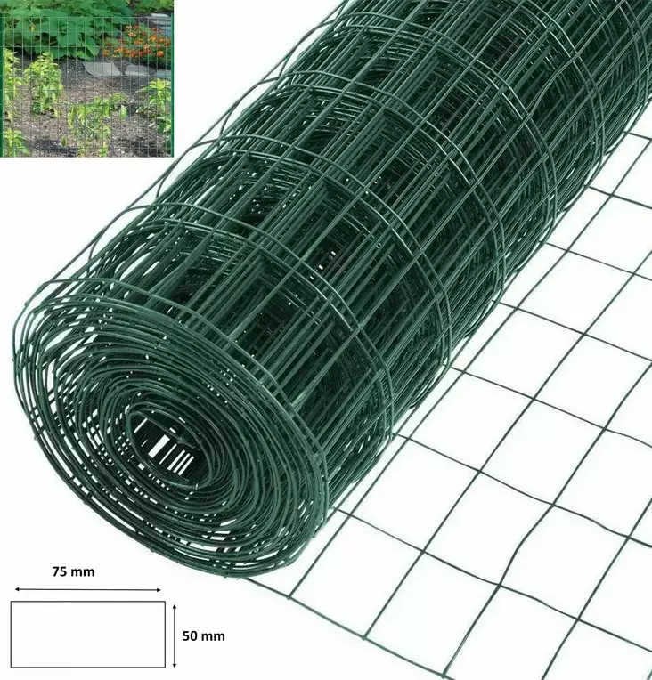Aitaverkko 120cm x 25m pvc-päällystetty - Aitaverkot ja suojaverkot - 6438159035118 - 1