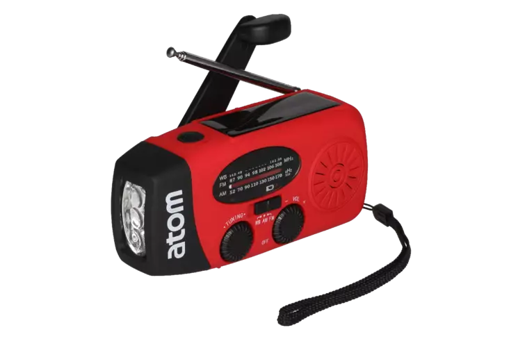 Atom hätäradio valolla ja varavirtalähde - Radiot ja radiopuhelimet - 6410416269818 - 1