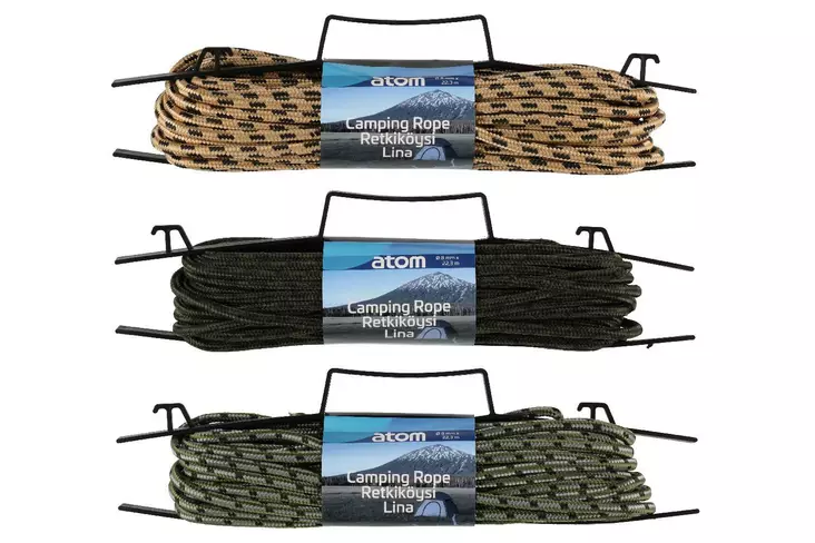 Atom retkiköysi camo lajitelma 8mmx22,3m - Narut ja köydet - 6410413089068 - 1