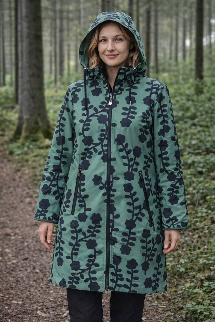 Auriel takki green aop S-2XL - Naisten ulkoiluvaatteet - 6440004004118 - 1