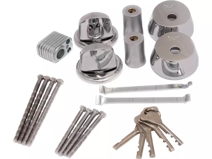 Avainpesä Dorma 2021 2kpl kromi - Lukot,lukitus ja nivelsalvat - 6414675151808 - 1