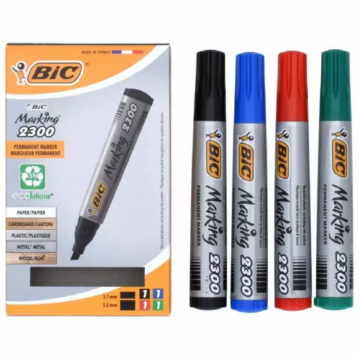 Bic marker 2300 4kpl - Tussit, kuitukynät ja korostuskynät - 3086120123048 - 1