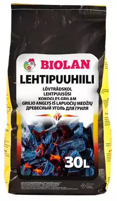 Biolan lehtipuuhiili 30l - Grillihiilet ja briketit - 6411960010208 - 1