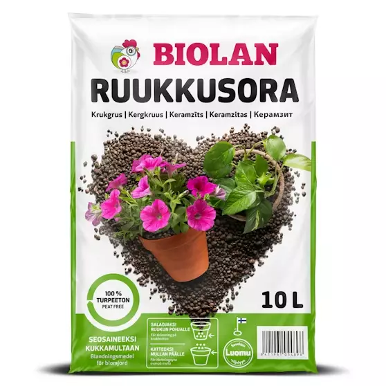 Biolan Ruukkusora 10l - Mullat ja turpeet - 6411961054898 - 1