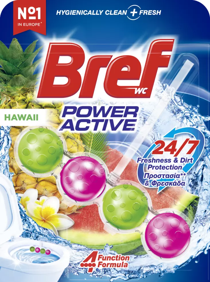 Bref Power Active wc-raikastin Hawai 50g - Ilmanraikastimet ja wc-raikastimet - 8015100568888 - 1