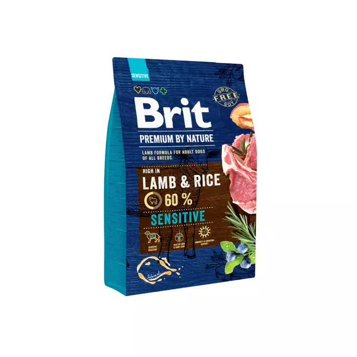 Brit Premium by Nature Sensitive lammas herkälle vatsalle 3kg - Koiran kuivaruoat - 8595602526628 - 1