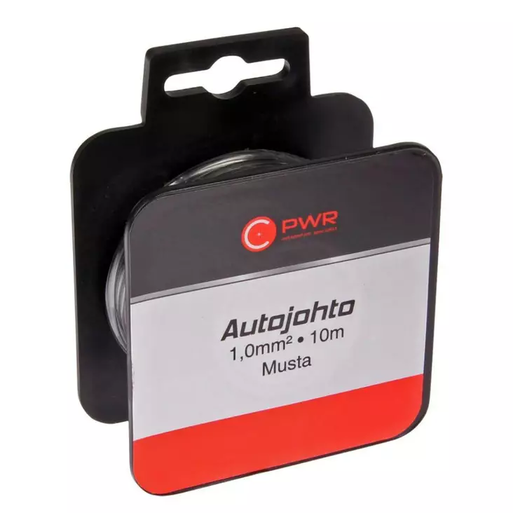 C-PWR johto 1,0MM 10M musta - Asennusjohdot ja kaapelit - 6438255923258 - 1