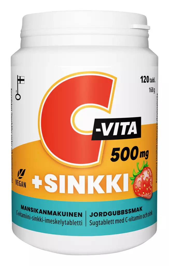 C-vita +sinkki 500mg 120tapl. - Vitamiinit ja mineraalit - 6410530034798 - 1