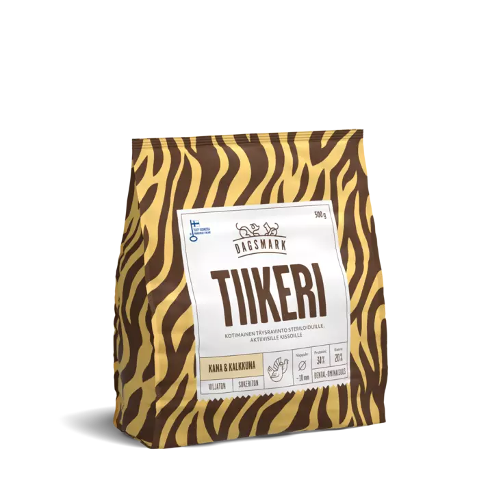 DM Tiikeri kana-kalkkuna steril&akt.500g - Mainos - 6430066384648 - 1