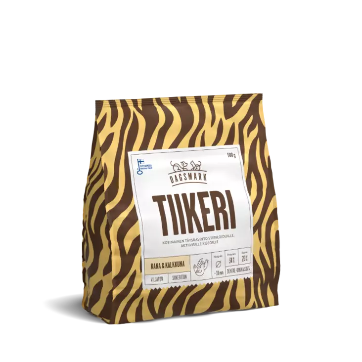 DM Tiikeri kana-kalkkuna steril&akt.500g - Mainos - 6430066384648 - 1