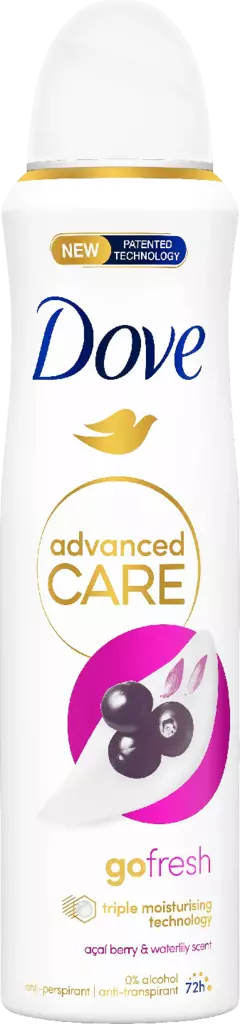 Dove 72h Advanced Care Acai Berry&Water Lily 150ml - Naisten deodorantit - 8720181291418 - 1
