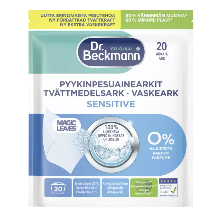 Dr Beckmann magic leaves sensitive - Erikoispesuaineet - 4008455614618 - 1