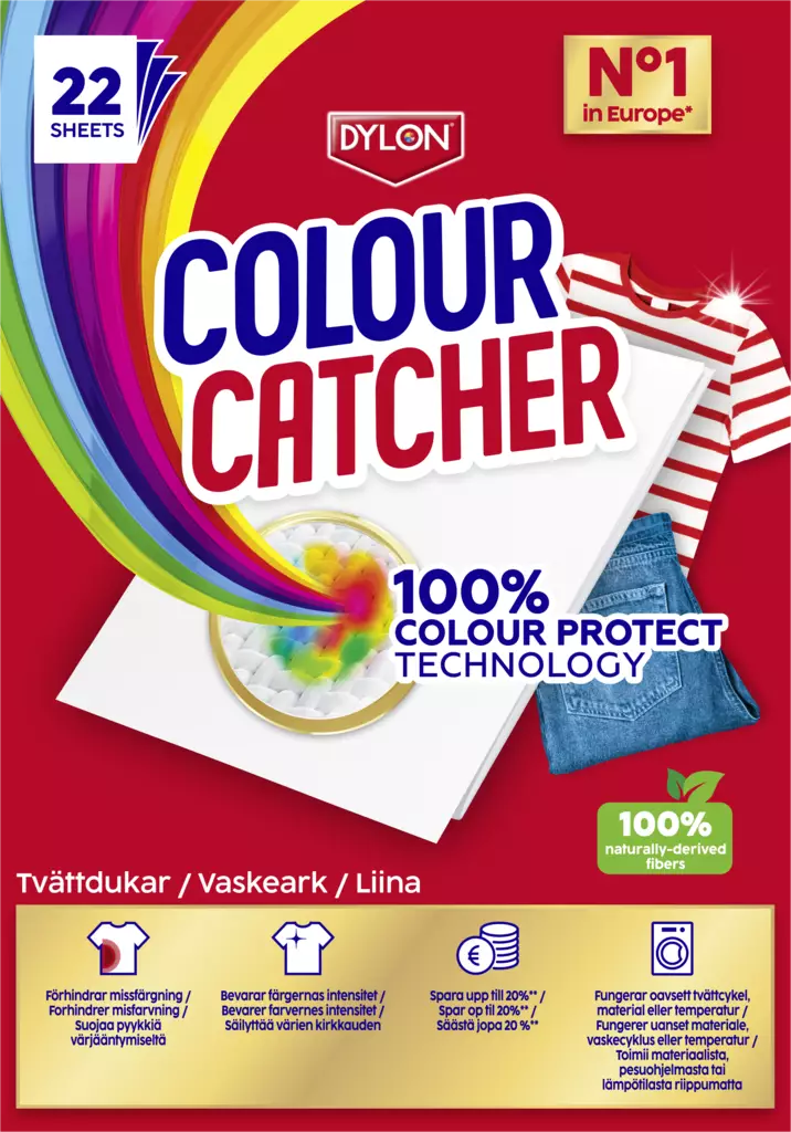 Dylon colour catcher 22 liinaa - Pyykinpesu- ja huuhteluaineet - 7332531124478 - 1