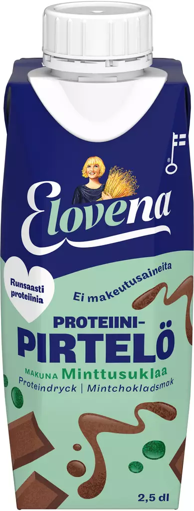 ELOVENA PROTEIINIPIRTELÖ MINTTUSUKLAA - Kissat - 6411200001348 - 1