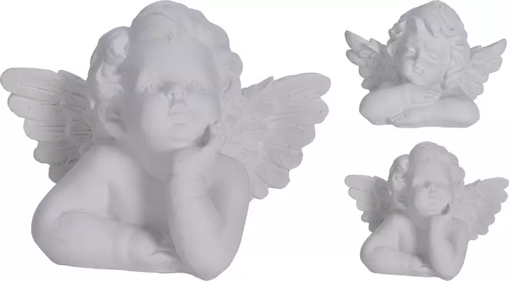 Enkelikoriste 13cm valkoinen - Pihakoristeet - 8721037656658 - 1