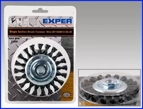 Exper lautasharja 125mm M14 - Nailon-ja teräsharjat - 6438081002288 - 1