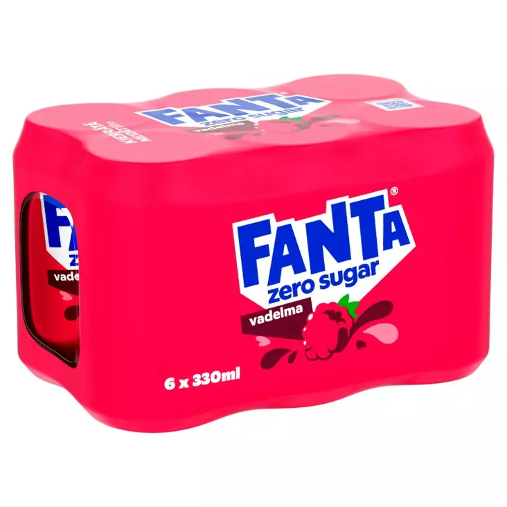 Fanta zero sugar vadelma 6-pack - Virvoitusjuomat ja mixerit - 6415600589338 - 1