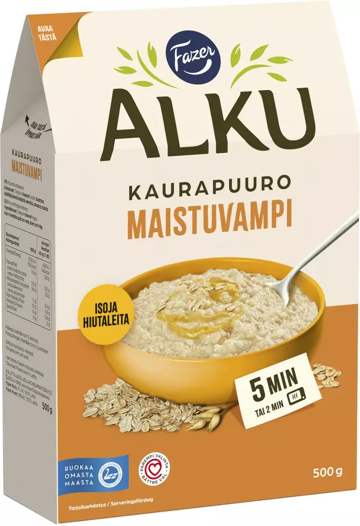 FAZER ALKU MAISTUVAMPI KAURAPUURO 500G - Kissat - 6413466121808 - 1