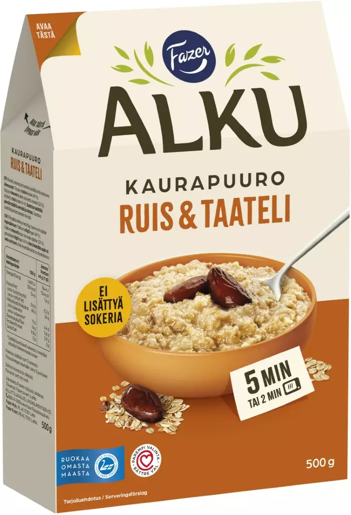 FAZER ALKU RUIS%TAATELI 500G - Kissat - 6419811100108 - 1