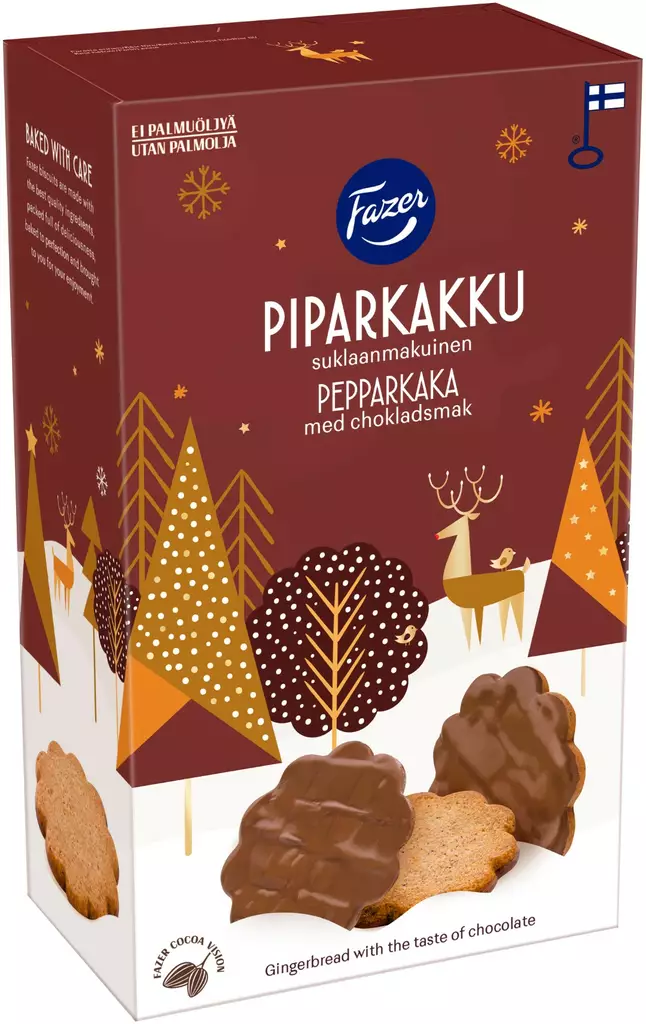 Fazer piparkakku suklaanmakuinen 175g - Keksit - 6416453084018 - 1