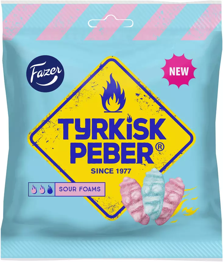 Fazer Tyrkisk Peper foam 150g - Karkit - 6416453051188 - 1