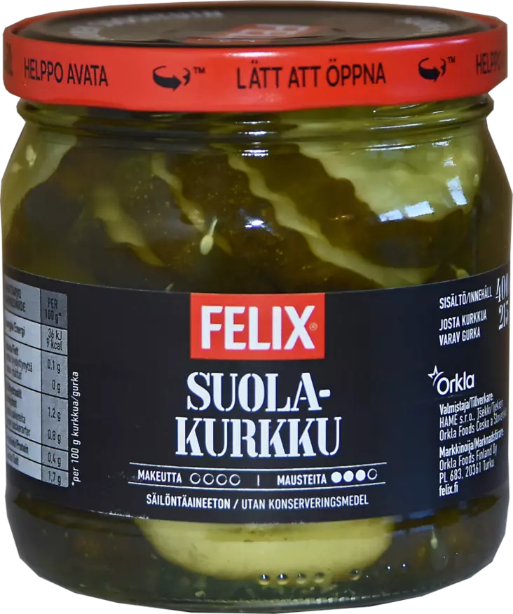 Felix suolakurkku viipaleet 400/215g - Elintarvikkeet - 6424908461888 - 1
