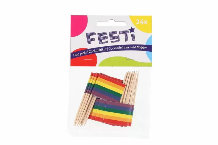 Festi Cocktailtikku sateenkaari 24kpl - Pillit ja cocktailtikut - 6410416372648 - 1
