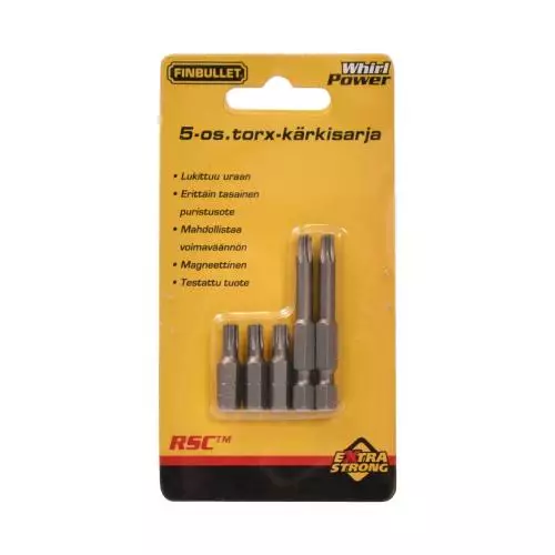 Finbullet torx kärkisarja T25 5-os - Kärkisarjat - 6438150007008 - 1