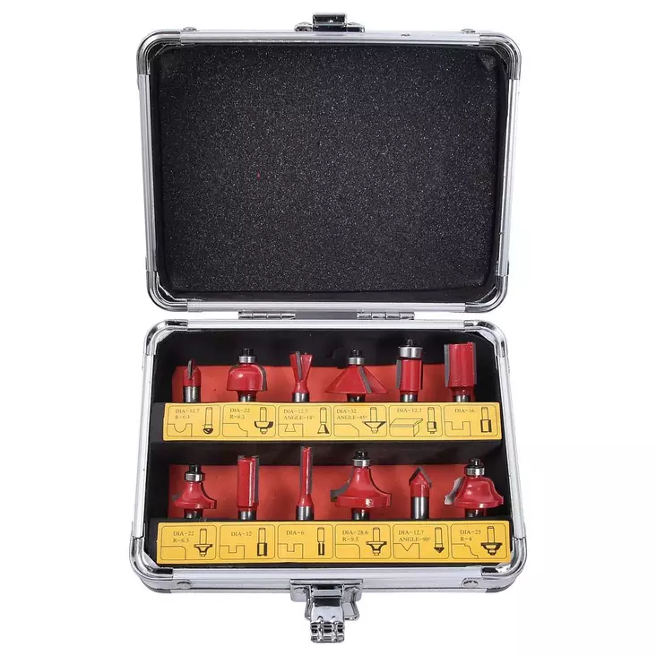 Finbullet Yläjyrsinsarja 12-os - Jyrsimenterät - 6438152015018 - 1