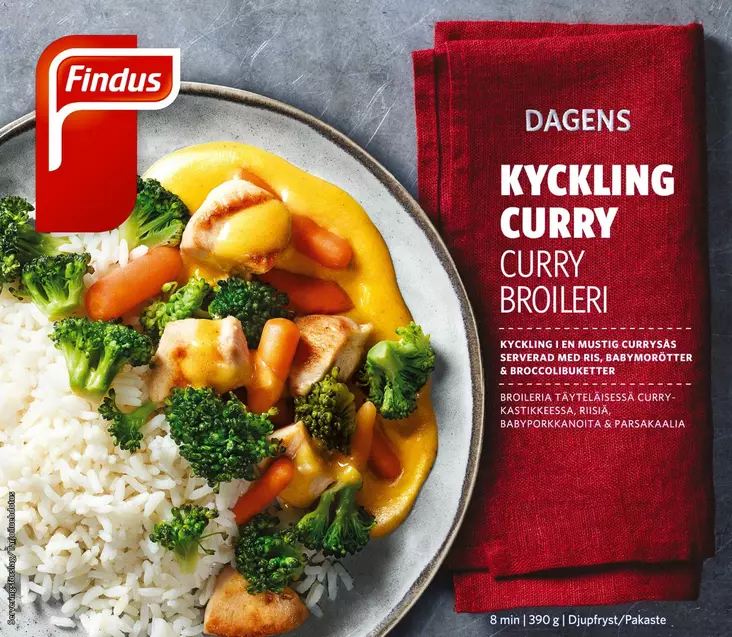 FINDUS CURRY BROILERI 390G - Kissat - 7310500050898 - 1