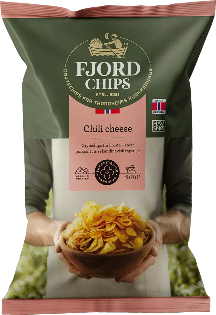FjordChips chili-juusto 150g - Sipsit, snacksit ja pähkinät - 7073298000178 - 1