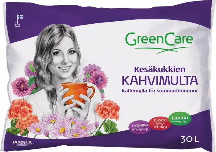 Greencare kesäkukkien kahvimulta 30L - Mullat ja turpeet - 6414505187328 - 1
