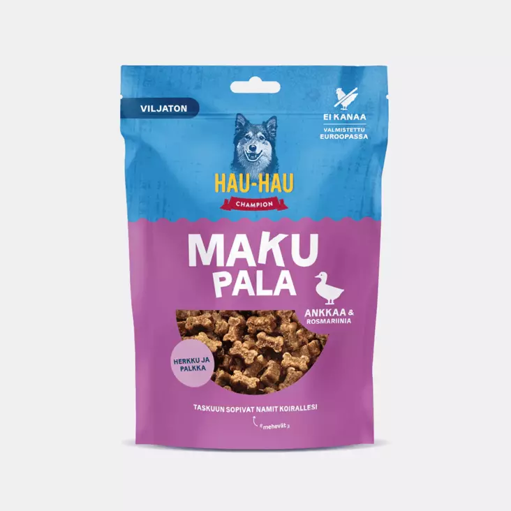 Hau-Hau Champion vljaton mkupala ankka-rosmariini 200g - Koiran herkut - 6438554007048 - 1