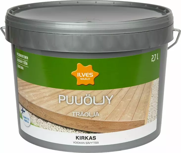 Ilves Puuöljy Kirkas Vesiohenteinen 2,7L - Puuöljyt - 6430026958988 - 1