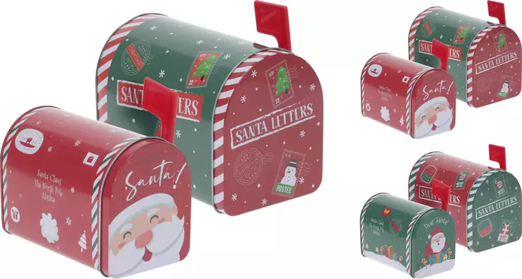 Jouluinen säilytysrasia postilaatikko - Joulukoristeet - 8721037077408 - 1