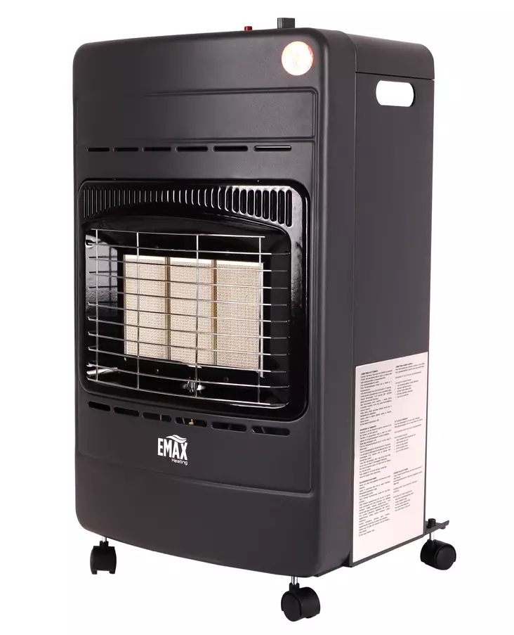 Kaasulämmitin Emax 4,2 kW musta - Lämmittimet ja terassilämmittimet - 6418536022498 - 1