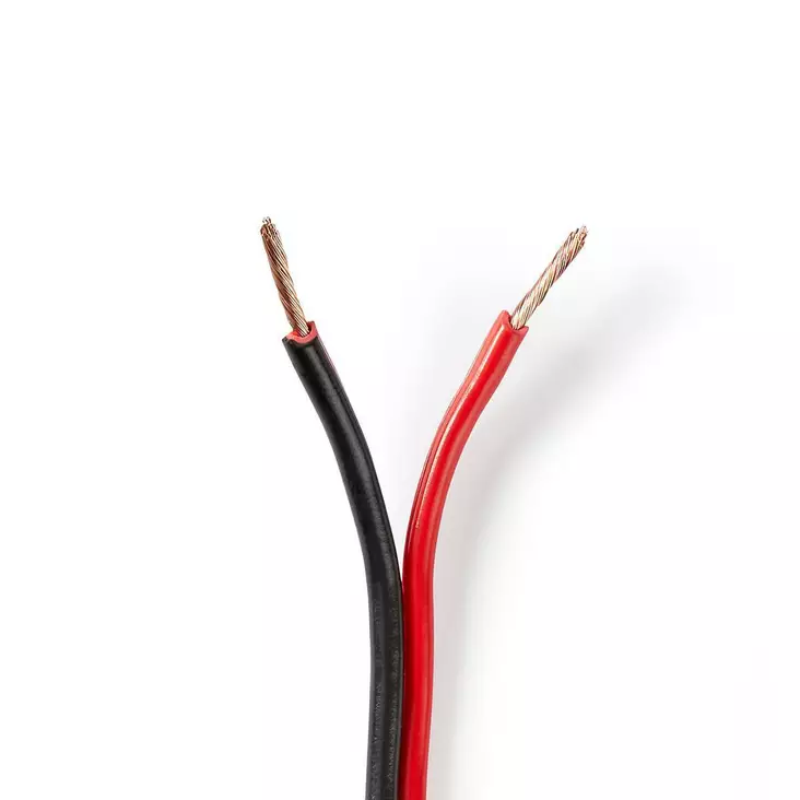 Kaiutinkaapeli 2x1,50mm² cca 100m musta/punainen - Asennuskaapelit ja sähköjohdot - 5412810312528 - 1