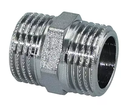 Kaksoisnippa 1/2' kromattu - Letkuliittimet - 6438140055088 - 1