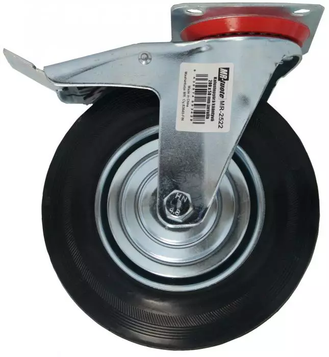 Kalustepyörä kääntyvä 200*40 mm jarrulla - Huonekalupyörät - 6430074693428 - 1